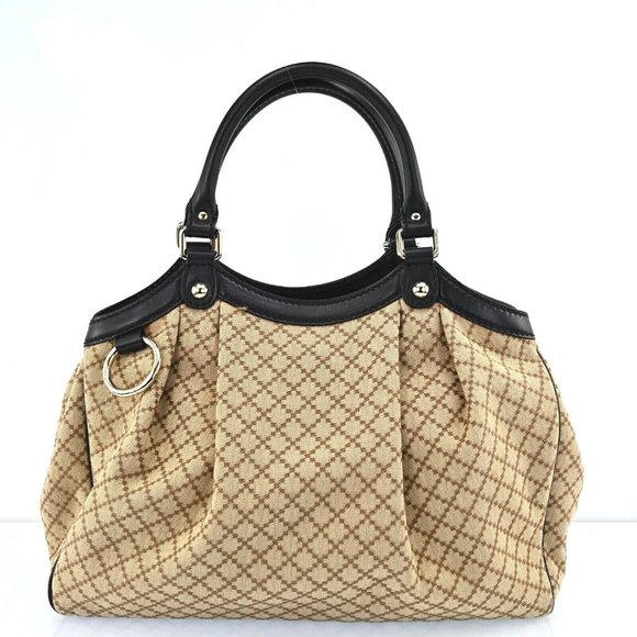 Auth Gucci Sukey Tote Bag Brown Canvas #44960G30B - Picture 2 of 12